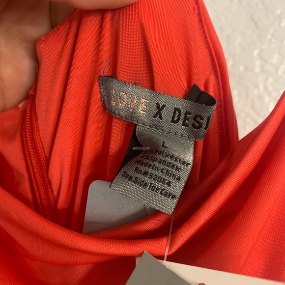 Love By Design Ruched Bodycon Mini Dress L NWT - Picture 7 of 8